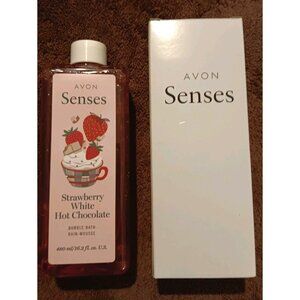 New AVON Bubble Bath - Strawberry white hot chocolate - Senses - 16.2 oz